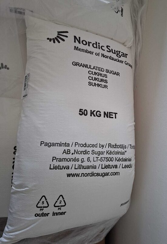 Cukurs Nordic Sugar Granulated Sugar 50 kg